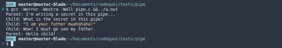 Pipe Example Output