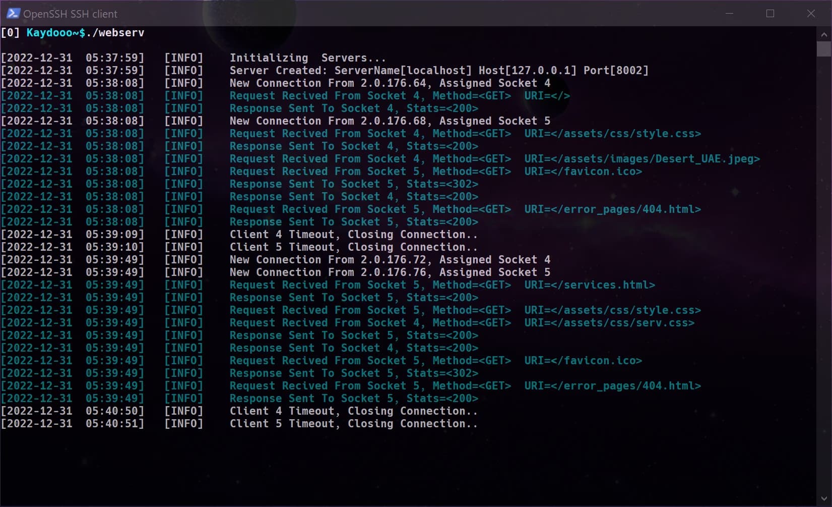 Web server in C++