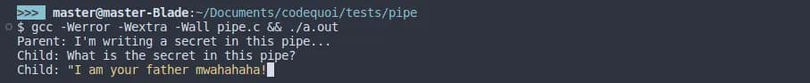 Pipe Blocked Output