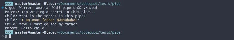 Pipe Example Output