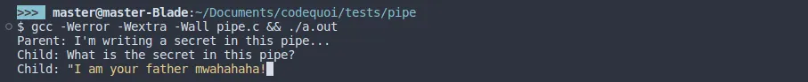 Pipe Blocked Output